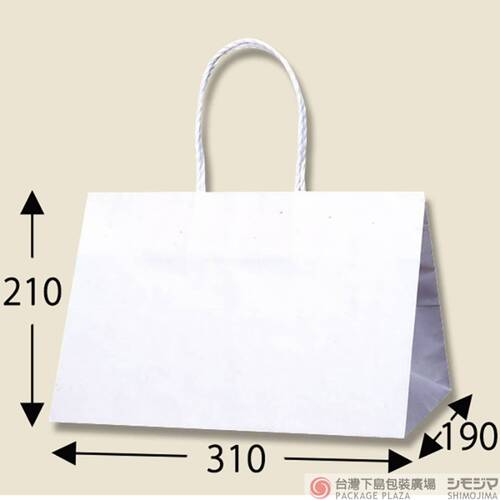 P-smooth 31-19 紙袋／白色／25入  |商品介紹|紙袋|P-smooth系列|31 x 19公分