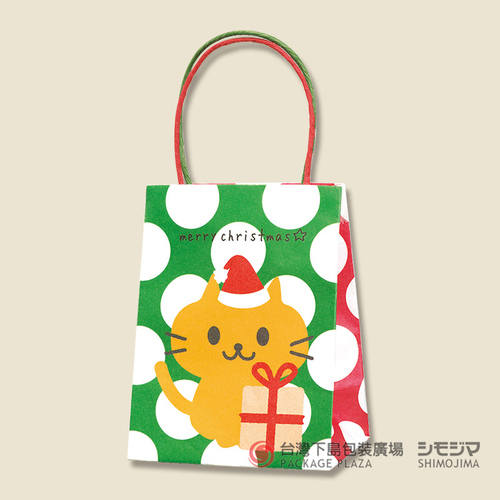 9-6方形小提袋/雙面聖誕貓/10入