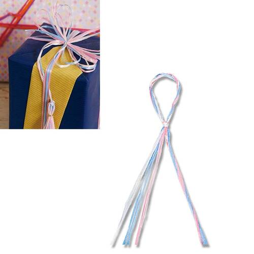 和紙緞帶) 3mm*30m / 白粉藍  |商品介紹|禮物包裝|緞帶|紙拉菲草
