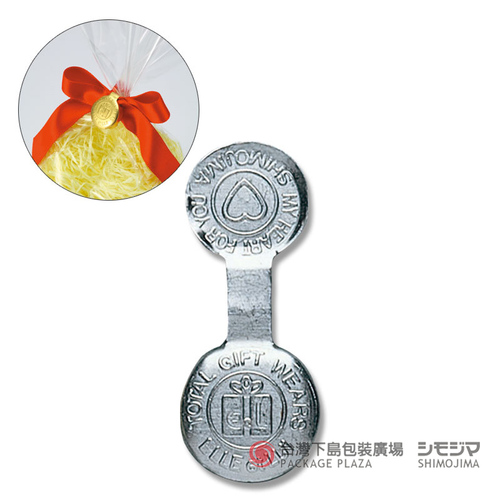 緞帶釦/銀色/50入
