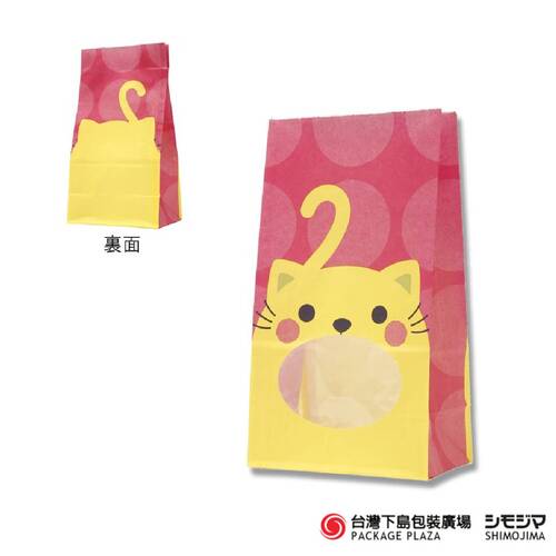 NO.4開窗角底袋／貓咪／50入  |商品介紹|食品包裝用|No.4系列