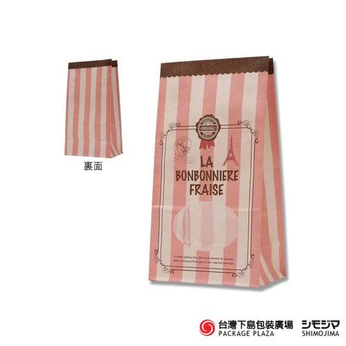 NO.6開窗角底袋／法式條紋／50入  |商品介紹|食品包裝用|No.6系列