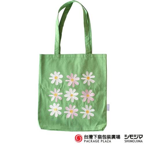 刺繡托特包(大 ) 雛菊 / 綠產品圖