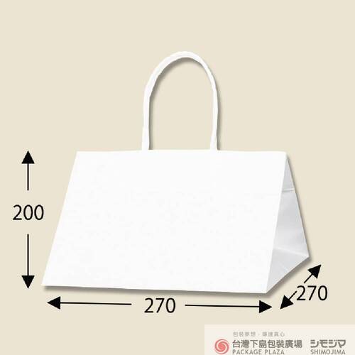 P-smooth 27-27 紙袋／白色／25入  |商品介紹|紙袋|P-smooth系列|27 x 27公分