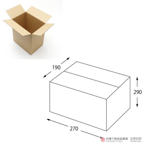 一體成型瓦楞紙箱／B5-290／20入產品圖