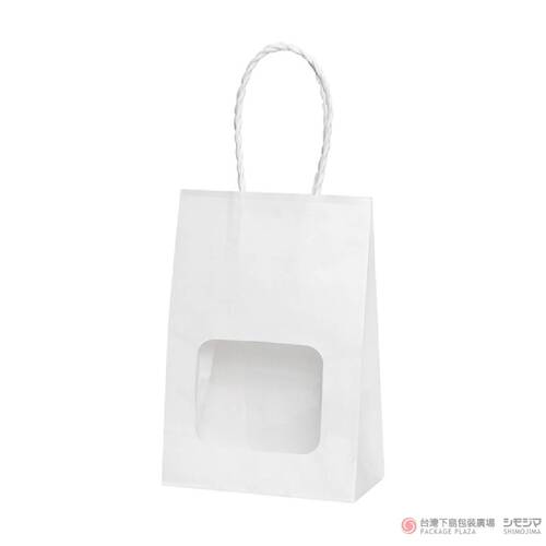 開窗紙袋 白色 XZT65101 25枚  |商品介紹|紙袋|高質感紙袋|其他紙袋