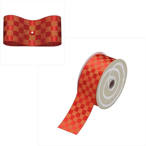 TR緞/51702-12/金市松 紅  |商品介紹|禮物包裝|緞帶|特殊緞帶