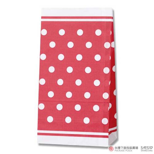 角底袋 NO.6 水玉點 / 紅 / 100入產品圖