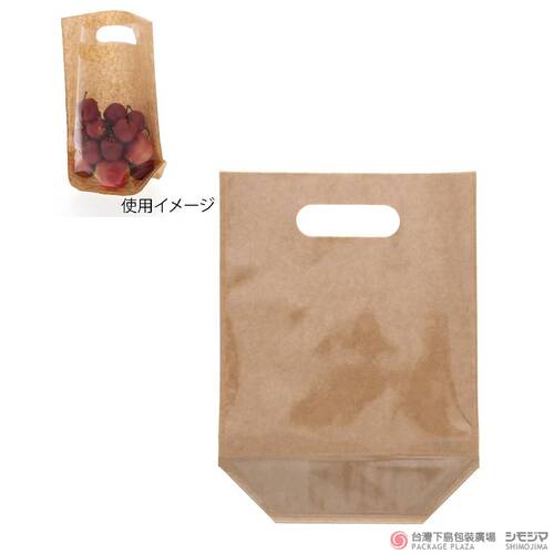 牛皮透明手提立袋 40-2 /100枚  |商品介紹|食品包裝用|牛皮系列食品盒|紙袋類