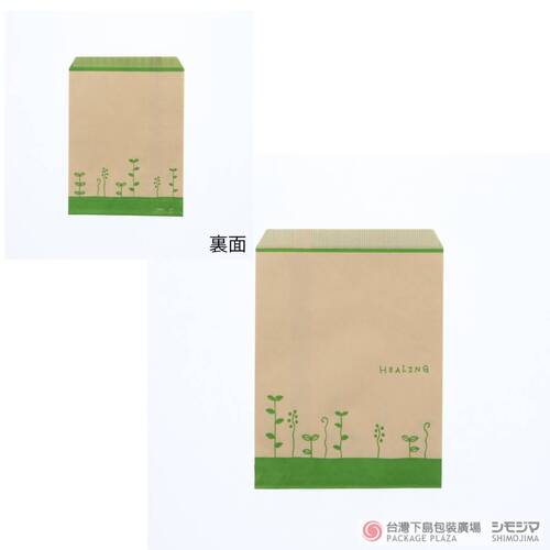 紙袋 R-70 Herb Flower 綠 / 200入  |商品介紹|紙袋|柄小袋系列|柄小袋