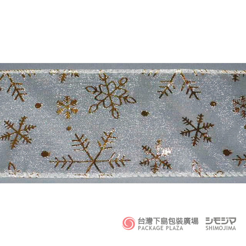 網紗緞帶/白底雪花  |限定商品|季節主打新商品|聖誕節 網紗緞帶/白底雪花  |限定商品|季節主打新商品|聖誕節