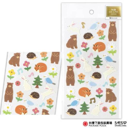 NB/5374102/不織布貼紙 森林動物  |商品介紹|禮物包裝|貼紙|祝福系列