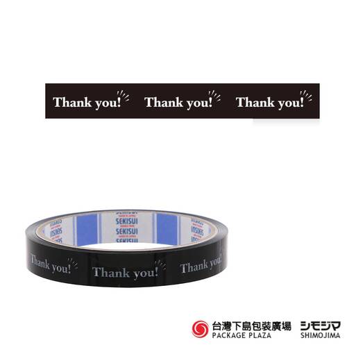 印刷膠帶) 黑底白字 / thank you產品圖