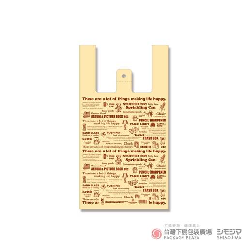 背心袋／英字／M / 100入【環保材質25％】  |商品介紹|塑膠袋類|文字系列